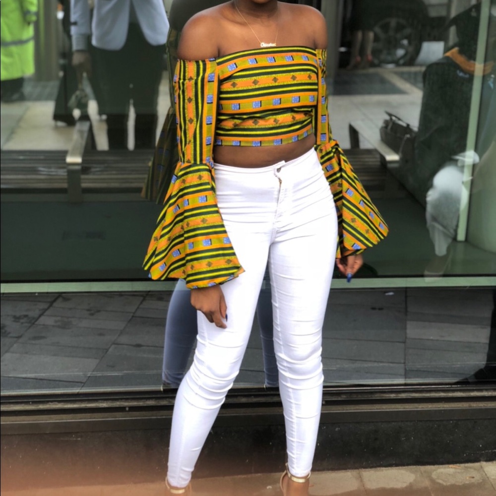 Hand-made African print top